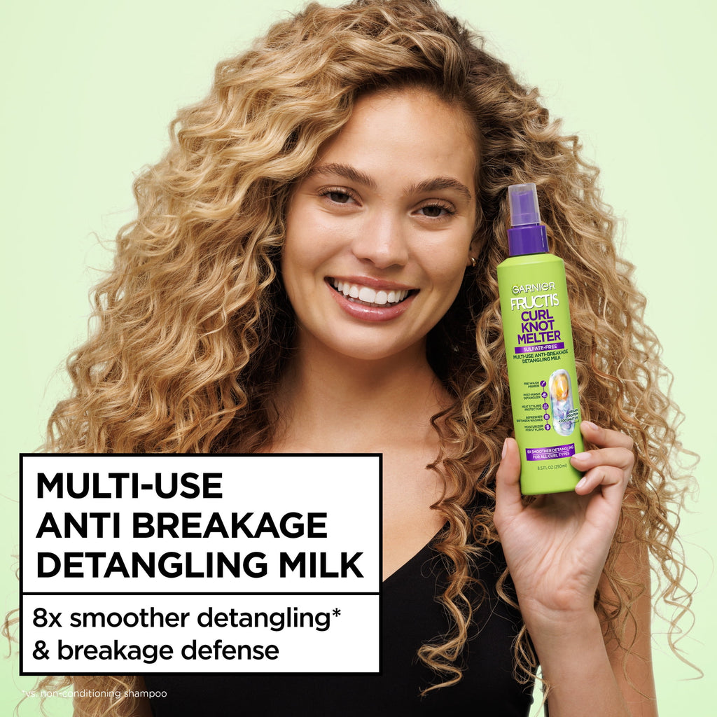 Garnier Fructis Curl Knot Melter Detangling Hair Spray, 8.5 fl oz
