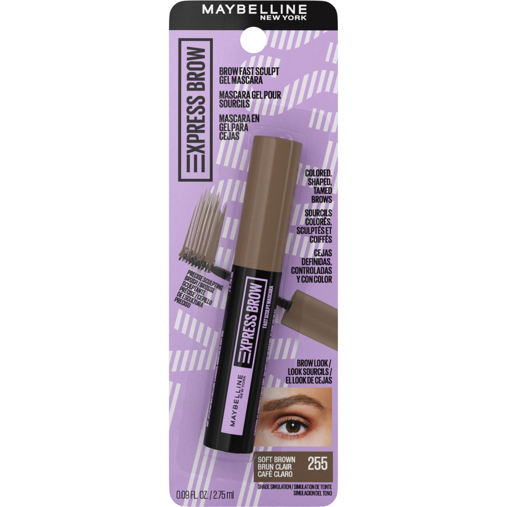 Maybelline Brow Fast Sculpt Eyebrow Gel Mascara Makeup, Soft Brown