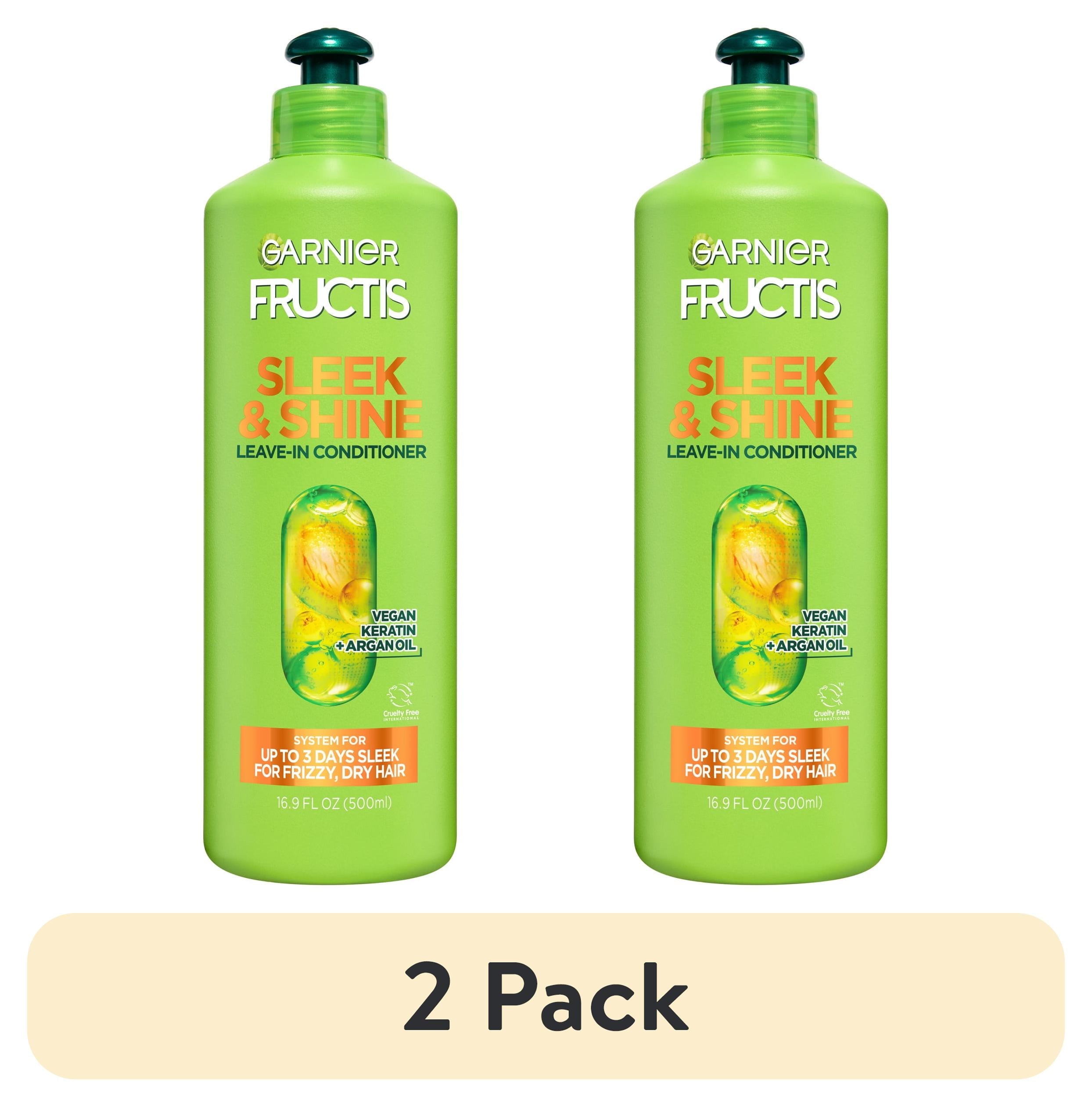 (2 pack) Garnier Fructis Sleek Leave-In Hair Conditioner XL, 16.9 fl oz