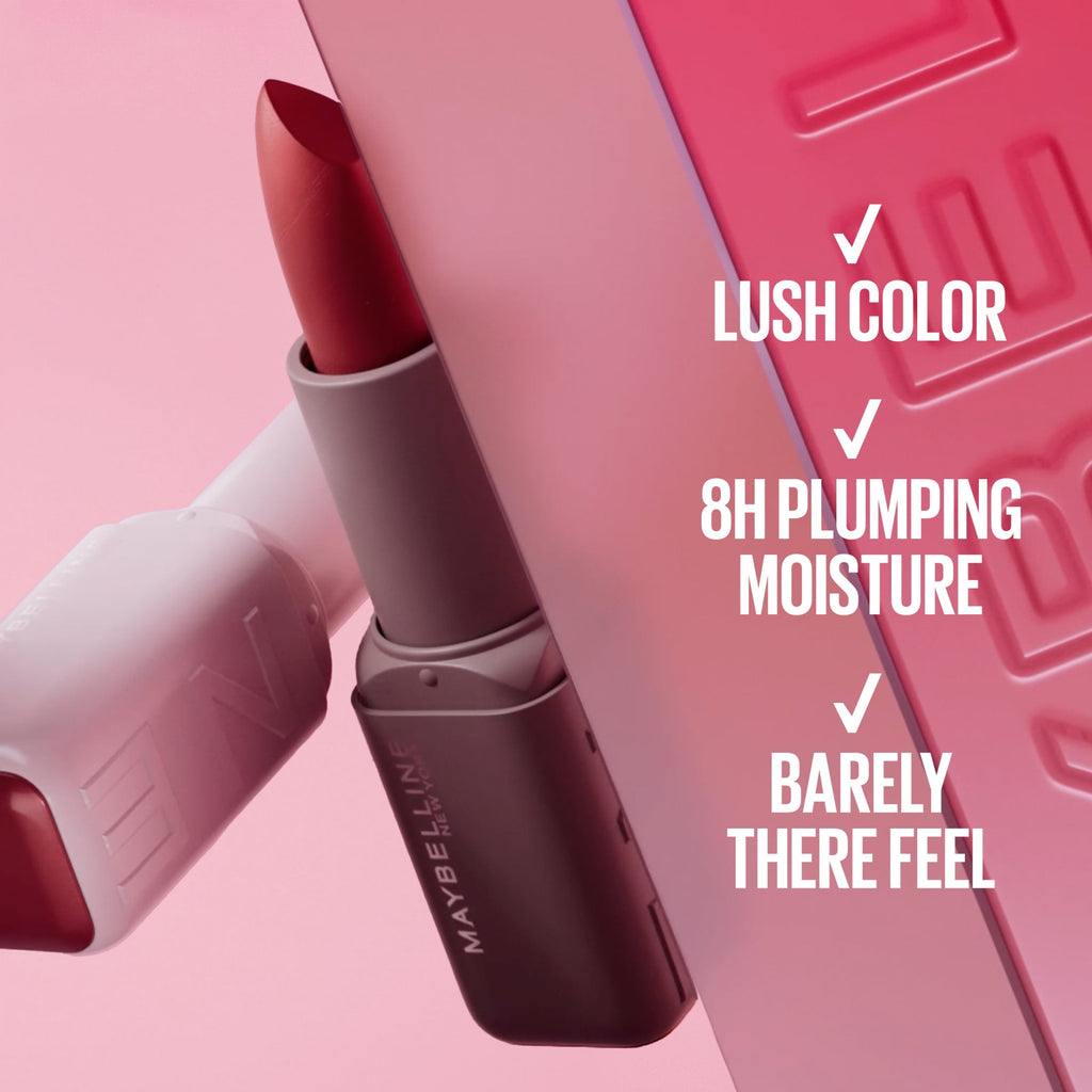 Maybelline Serum Lipstick, Matte Finish, Oil-Blend and Hyaluronic Acid, 002 Maybe It's..., 0.12 oz
