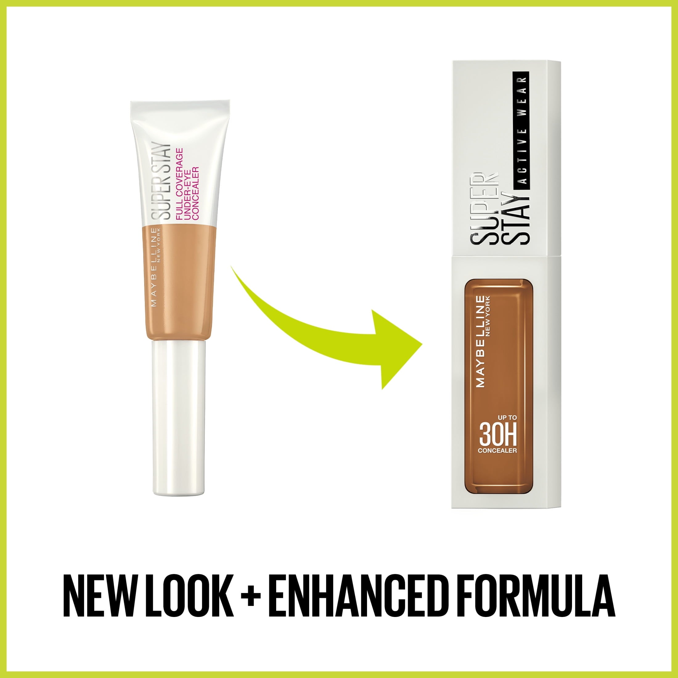 (2 pack) Maybelline Super Stay Active Wear Liquid Concealer, Full Coverage, Up to 30HR Wear, 05, 0.33 fl oz