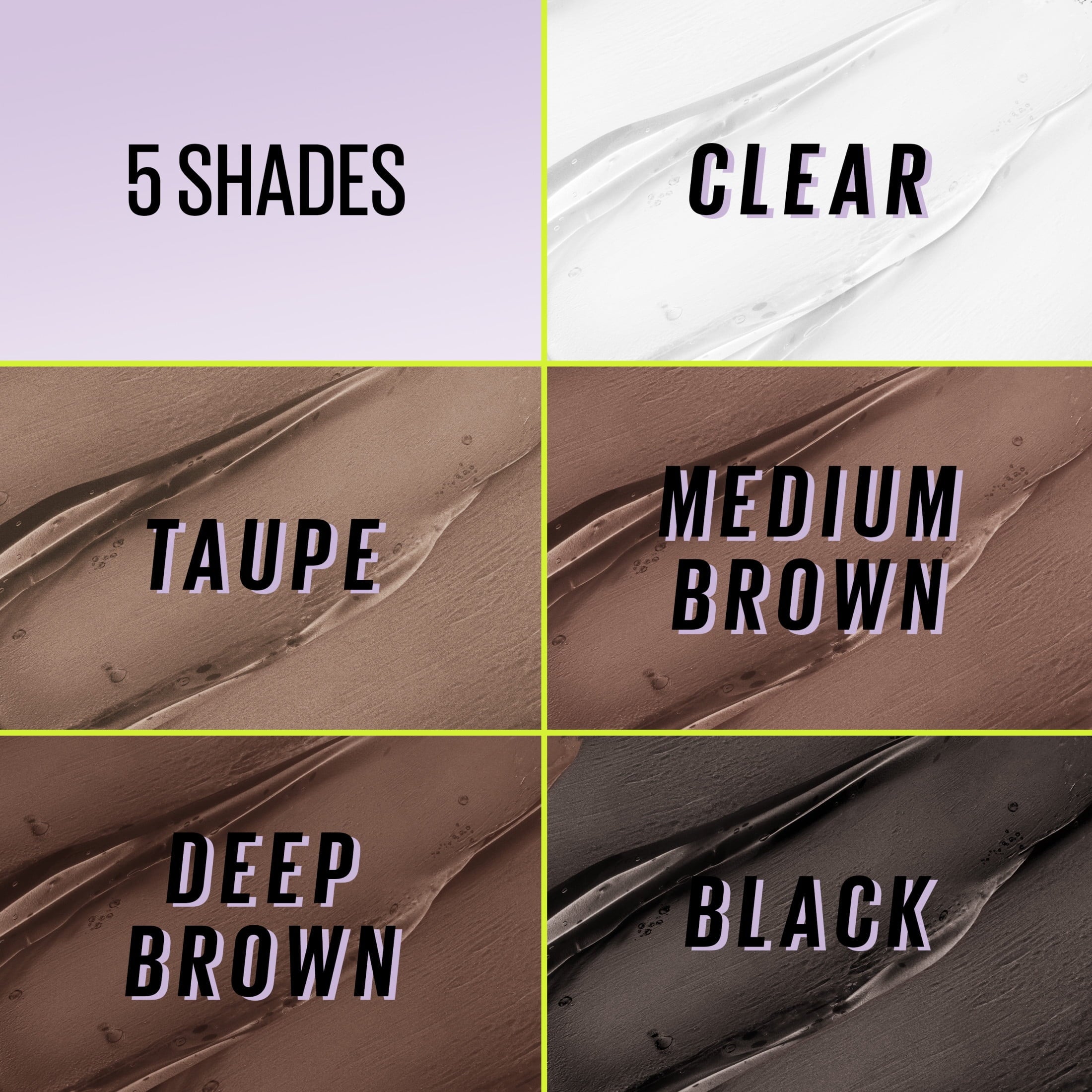 Maybelline Super Lock Brow Glue Tinted Waterproof Eyebrow Gel, Deep Brown, 0.23 fl oz