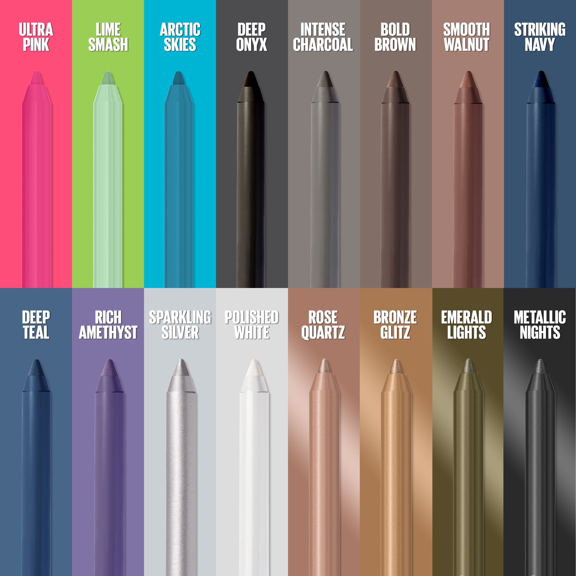 Maybelline Tattoo Studio Sharpenable Gel Pencil, Waterproof Eyeliner, Arctic Skies, 0.04 oz