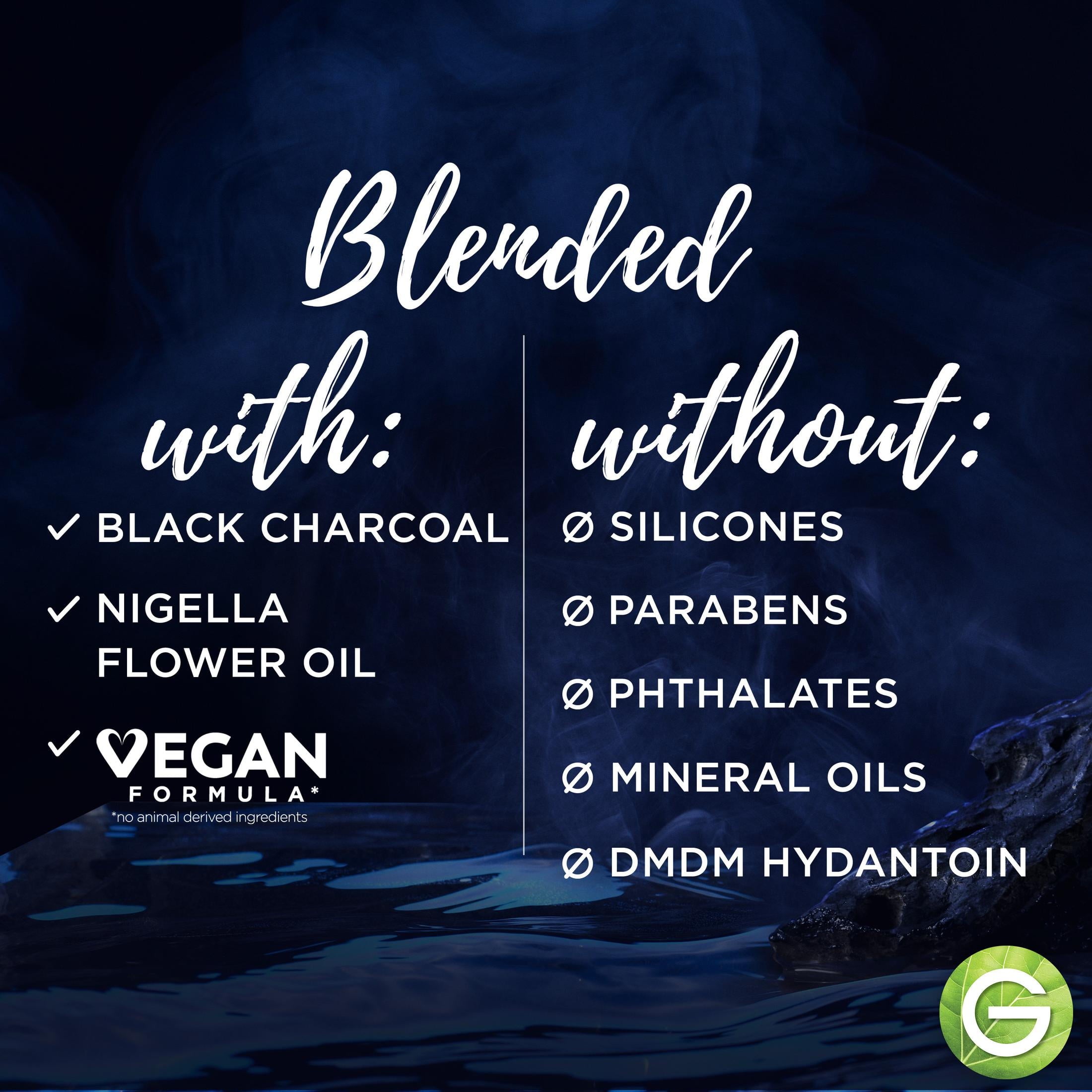 Garnier Whole Blends Black Charcoal and Nigella Flower Oil Conditioner, 12 fl oz