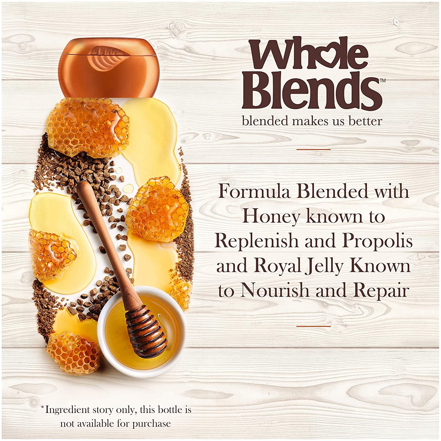 Garnier Whole Blends, Honey Treasures Repairing Shampoo, 12.5 fl oz Pack of 2