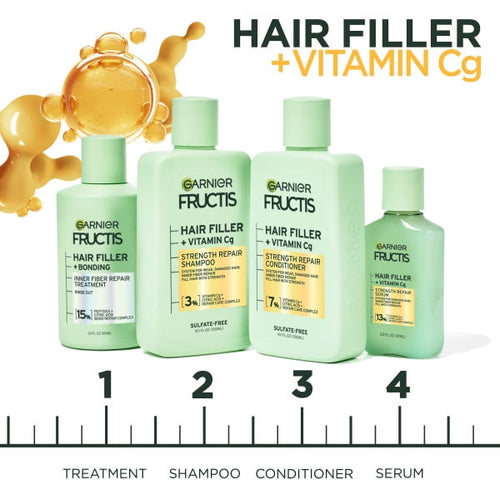 Garnier Fructis Hair Filler Vitamin Strength Repair Hair Regimen Set, 10.1 fl oz