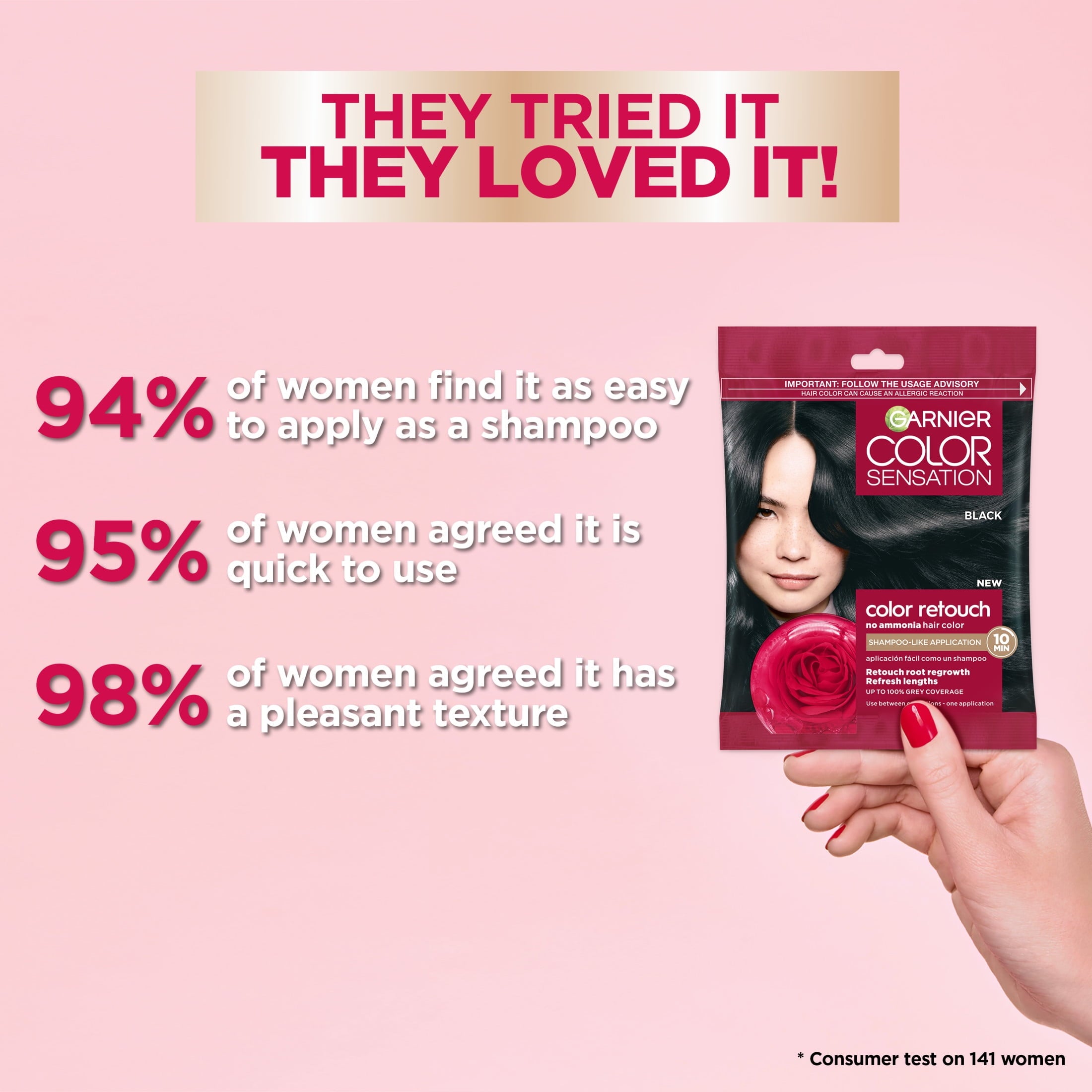 Garnier Color Sensation Color Retouch Permanent Hair Color for Adults, Brown, 1 kit