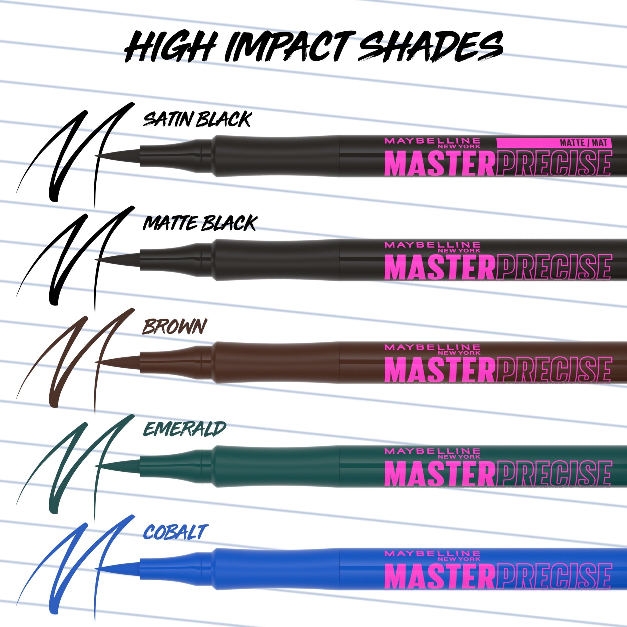 Maybelline Eyestudio Master Precise All Day Waterproof Liquid Eyeliner Makeup, Black, 1 Count