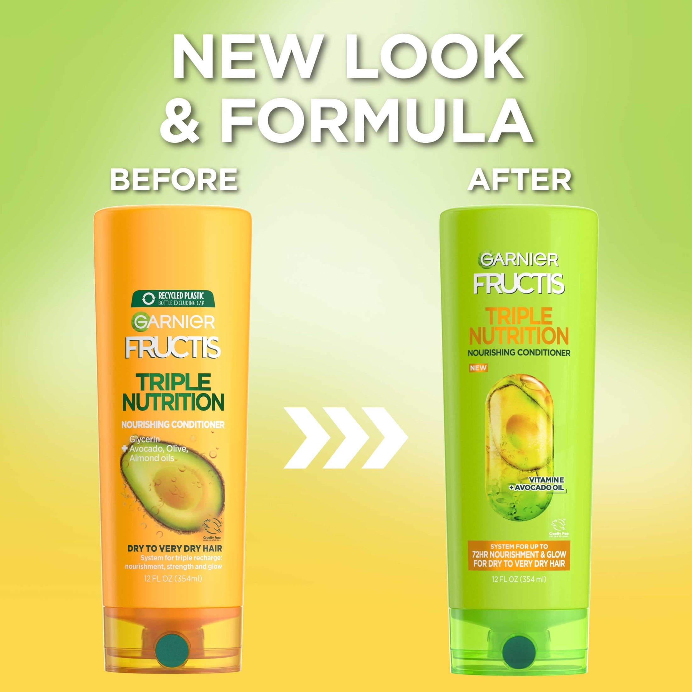 Garnier Fructis Triple Nutrition Conditioner, Dry to Very Dry Hair, 12 fl oz