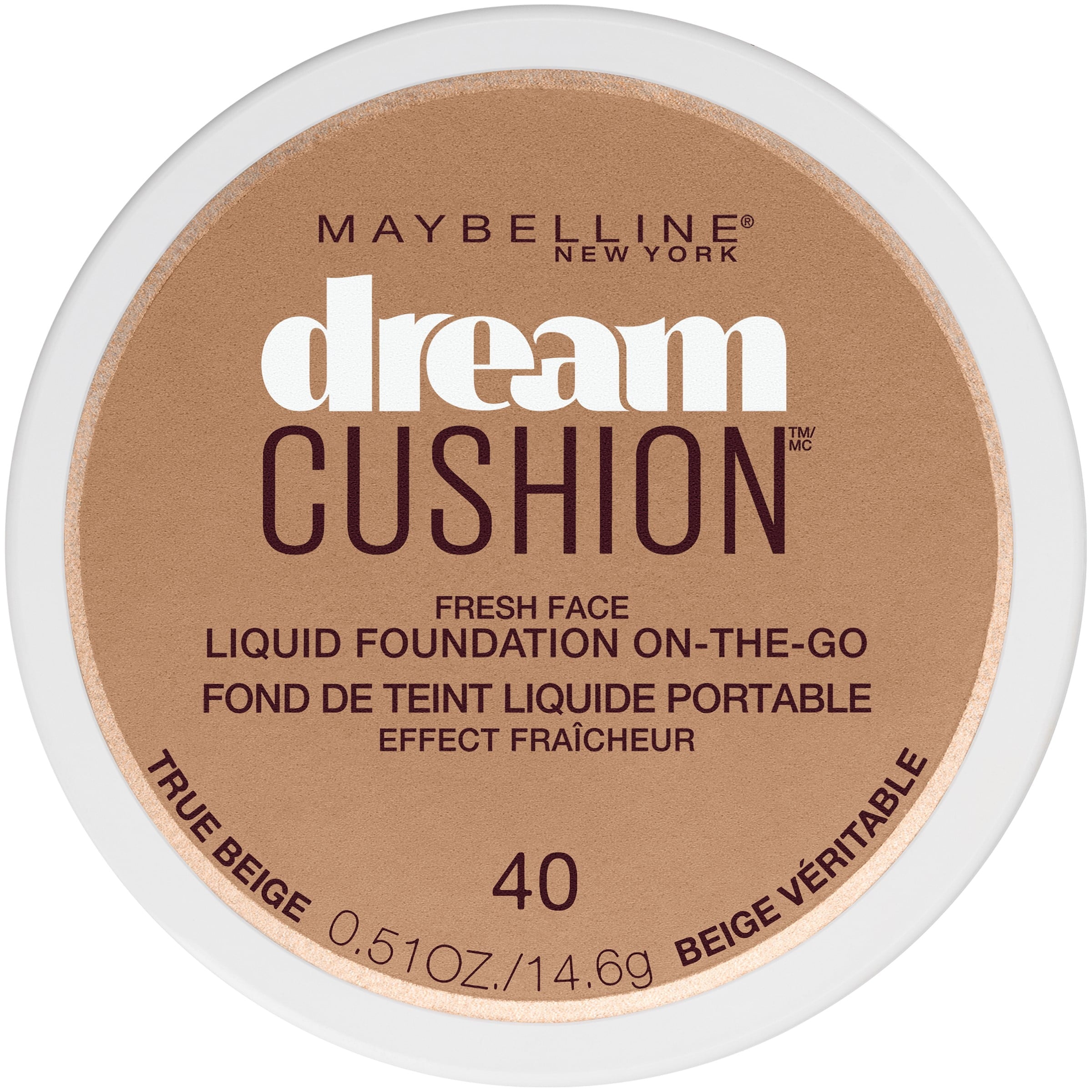 Maybelline New York Dream Cushion Fresh Face Liquid Foundation, True Beige