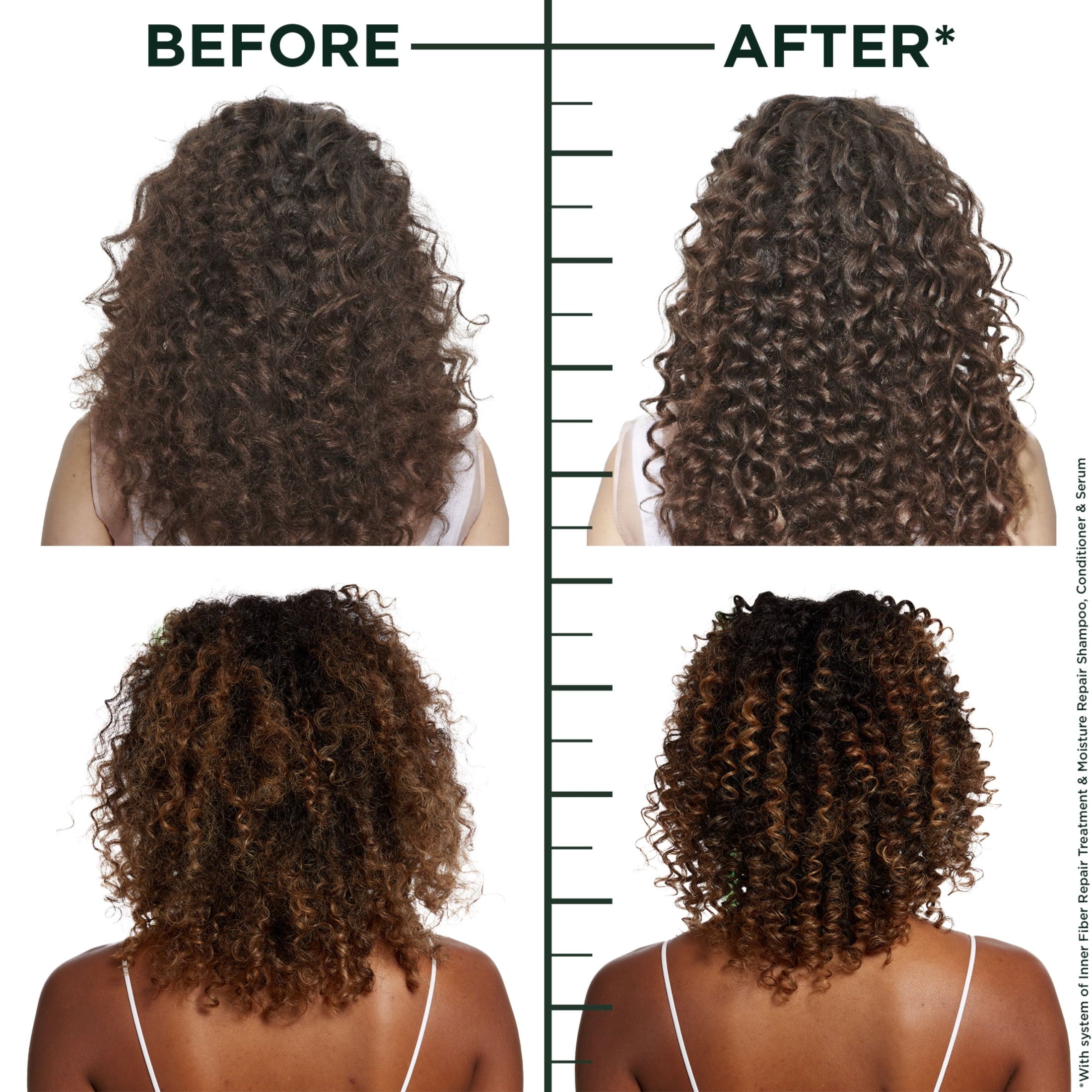 Garnier Fructis Hair Filler Moisture Repair Shampoo with Hyaluronic Acid, Curly Hair, Adults, 10.1 fl oz
