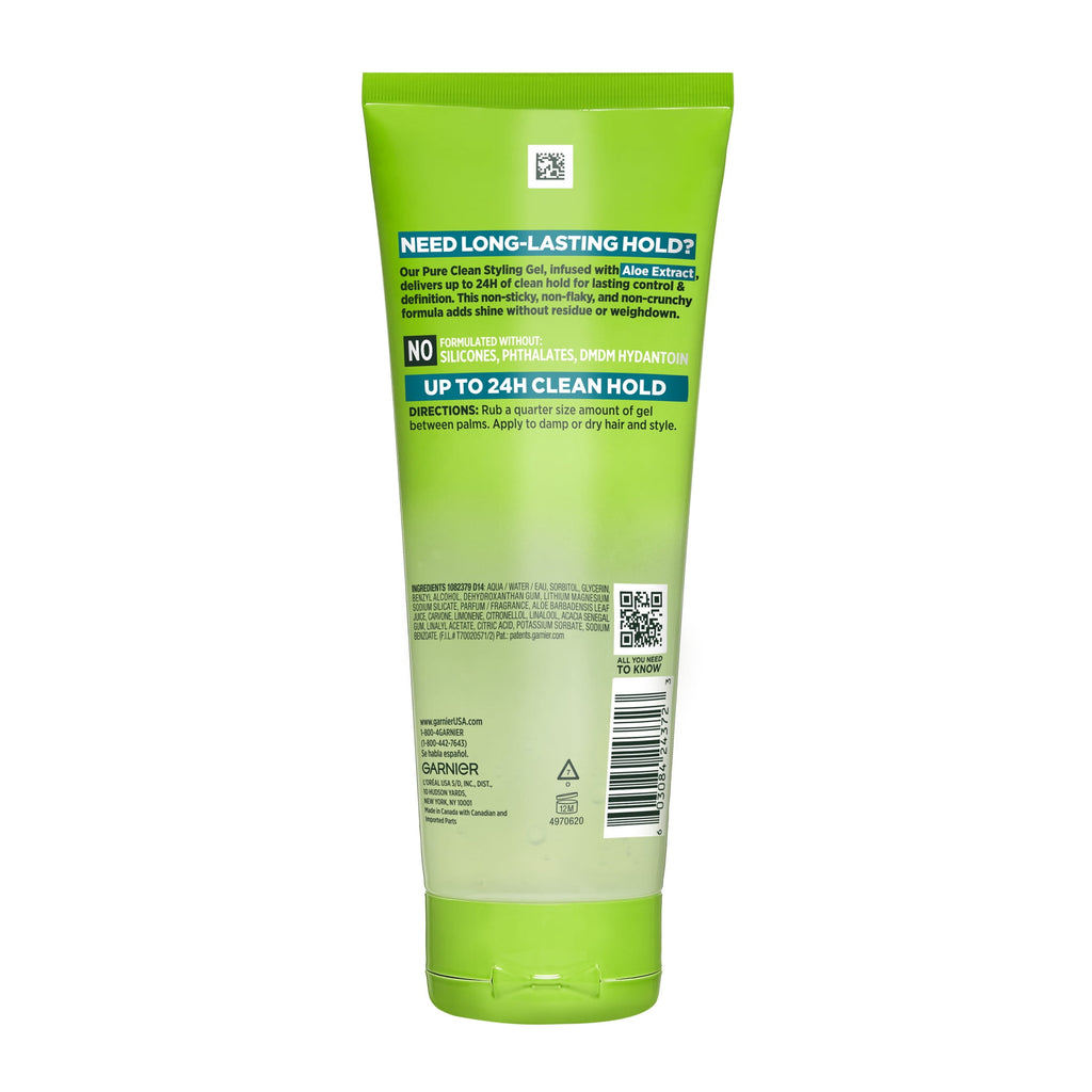(3 pack) Garnier Fructis Style Pure Clean Styling Hair Gel, 6.8 fl. oz.
